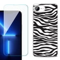 thumbnail image 1 of Phone Case for iPhone 17e, with Screen Protector, by OneToughShield - Zebra B/W, 1 of 5