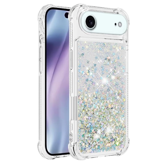Phone Case for iphone Air Quicksand Glitter Sparkle Cute Shockproof Tpu Protective Liquid Clear Flowing
