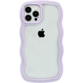 thumbnail image 1 of Phone Case for iPhone 11 Pro Max, Cute Curly Wave Frame Shape Shockproof Soft iPhone Case for Women Girls, TPU Bumpers Back Phone Cover for iPhone 11 Pro Max (6.5 inch), Purple, 1 of 14