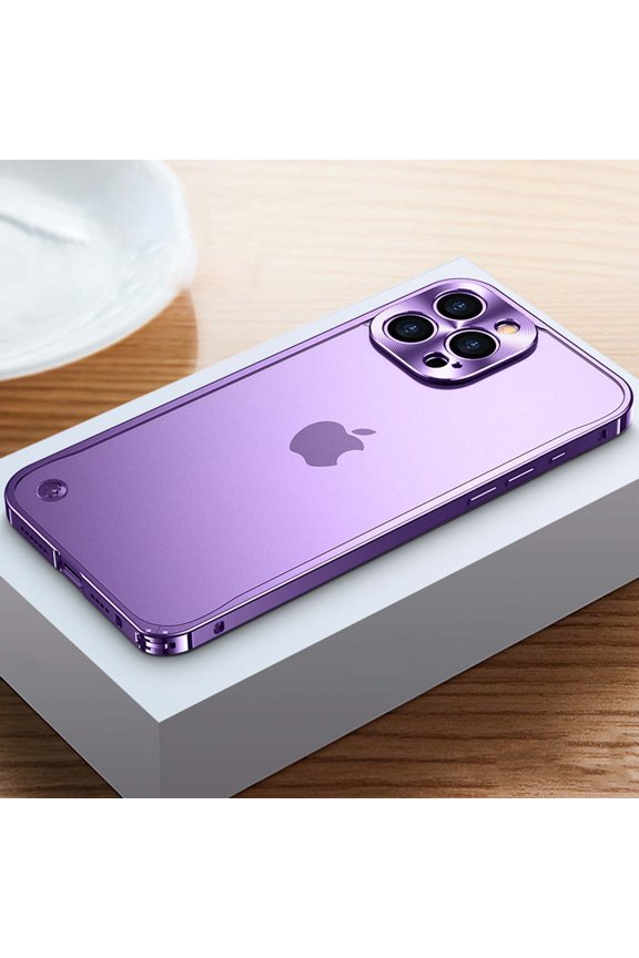 Phone Case For iPhone 11 Pro Max with Metal Camera Protection Frame, Sensitive Metal Buttons Metal Frame Shockproof Scratch-Resistant Translucent Slim Rugged Phone Case Cover,Purple