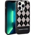 thumbnail image 1 of Phone Case for iPhone 13 Pro, Kawaii TPU Bumpers Back Phone Cover for iPhone 13 Pro 2021 (6.1 Inch), Women Girl Protective Cases Slim Cover, Black Diamond Grid, 1 of 13