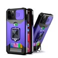 thumbnail image 1 of Phone Case for iPhone 13 Pro Max (6.7 Inch) - [Sliding Cover for Camera], Silicone/Plastic Protective Composite Case, Shockproof Drop Proof Rugged Cover with Kickstand /Card Holde (Purple), 1 of 2