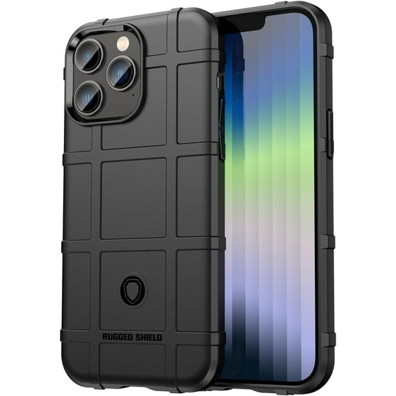Phone Case for iPhone 13 Pro (Not fit iPhone 13), Rugged Shield Slim Case with Military Grade Shockproof,Drop-Tested and Camera Lens Protection Cover for iPhone 13 Pro (6.1) HD Black