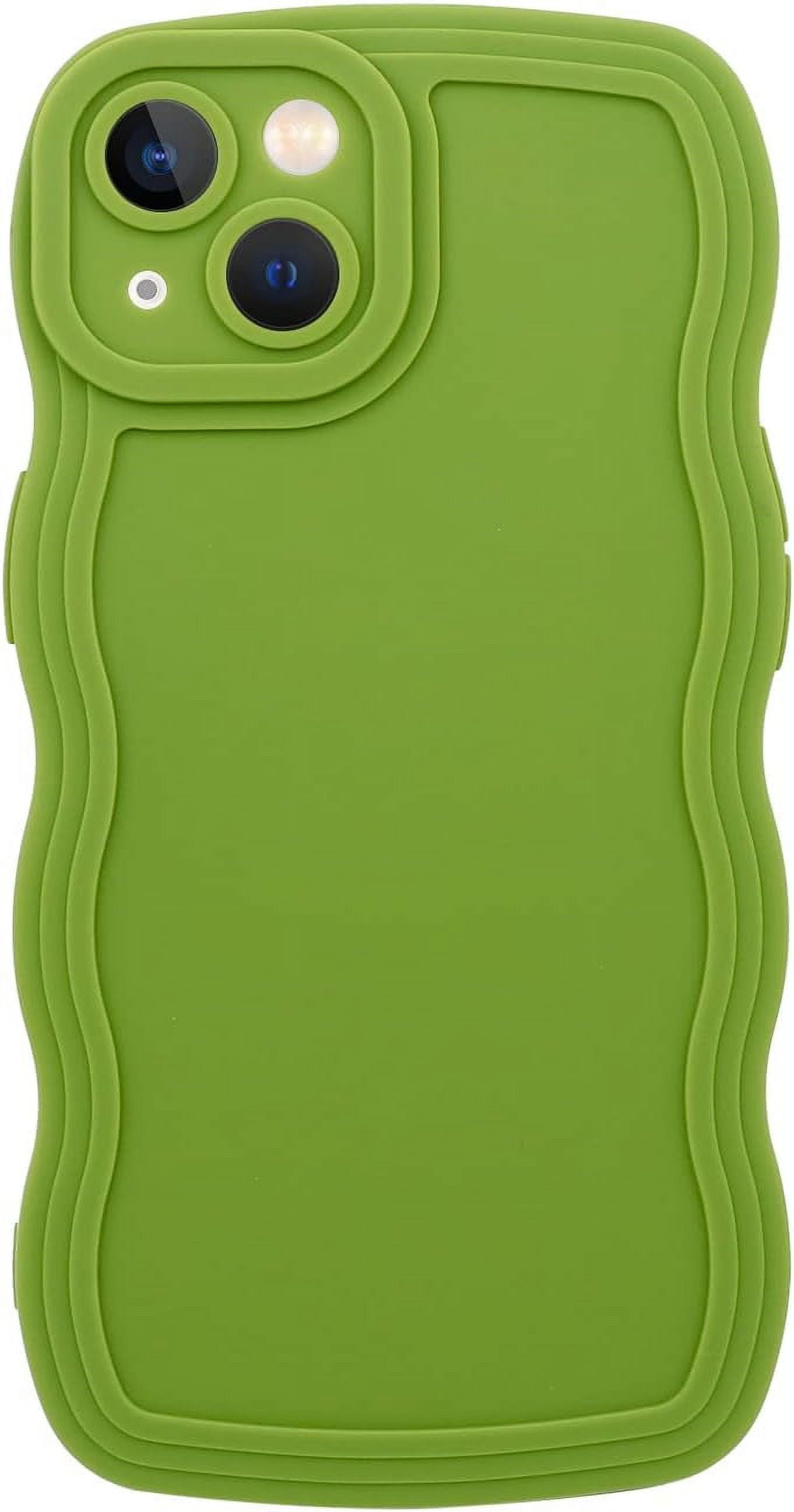 Phone Case for iPhone 13, Solid Color Curly Wave Frame Soft TPU Bumpers