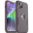 thumbnail image 1 of Phone Case for iPhone 13 and iPhone 14, Non-Slip Shockproof 10 Ft Military Dropproof Phone Case with 2 Tempered Glass Screen Protectors, 6.1 Inch (Brown), 1 of 14