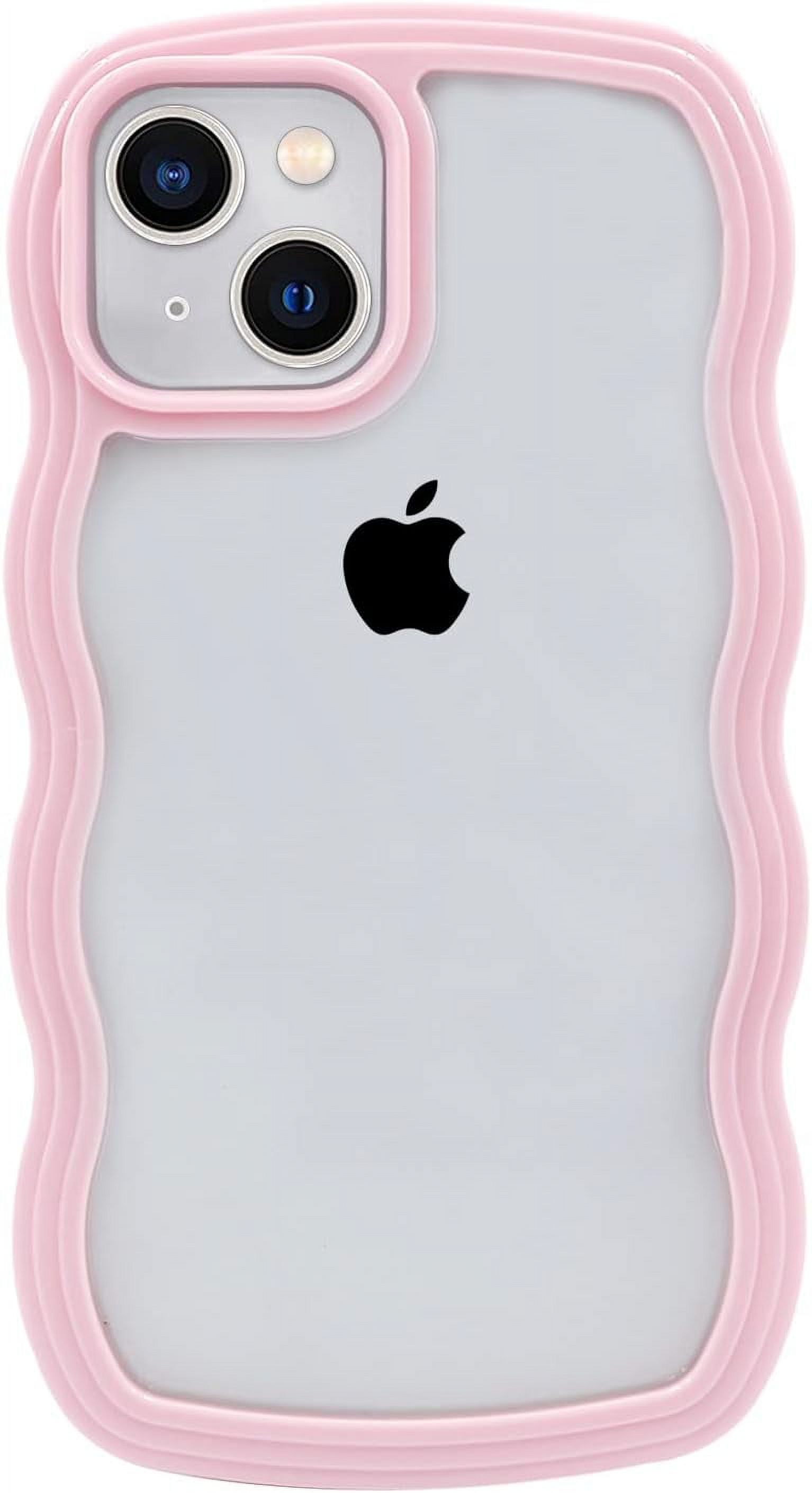 Phone Case for iPhone 14, Cute Curly Wave Frame Shape Shockproof
