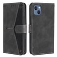thumbnail image 1 of Phone Case for iPhone 14 Plus Wallet Cover with Wrist Strap, Splicing PU Leather Flip Case Card Holder Slots Kickstand Magnetic Closure for Women Men for iPhone 14 Plus, Gray, 1 of 6
