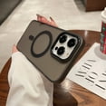 thumbnail image 1 of Phone Case for iPhone 14 Pro Clear Compatible with MagSafe Case, Drop Protective & Transparent Anti-Scratch Lightweight Silicone Case Cover Shock Absorption for iPhone 14 Pro, Black, 1 of 8