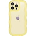 thumbnail image 1 of Phone Case for iPhone 14 Pro Max 6.7 inches, Soft Transparent TPU Wavy Edges Precise Camera Protection Shockproof Phone Covers for Women Men Boy Girls(Yellow), 1 of 12
