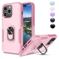 thumbnail image 1 of Phone Case for iPhone 15,15 Pro,15 Plus,15 Pro Max Case,Heavy Duty Shockproof Full Body Phone Cover Built in 360°Rotatable Ring Holder Magnetic Kickstand for Apple iPhone 15 Pro Max 6.7", Pink, 1 of 7
