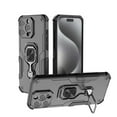 thumbnail image 1 of Phone Case for iPhone 15 Pro Max with 360° Rotating Ring Holder Stand, Hybrid Shockproof Cover for iPhone 15 Pro Max, Luxury Slim Fit Lightweight Drop Protective Rugged for Women Men, Black, 1 of 8
