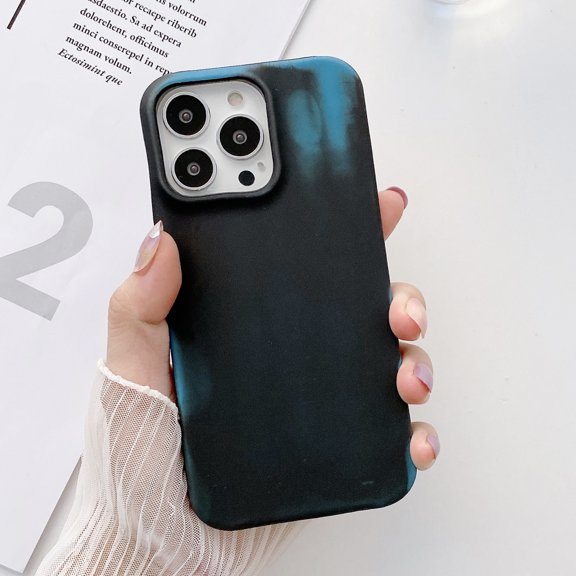 Phone Case for iPhone 15 Pro, Military Drop Protection Shockproof Case with Color Changing Effect for Women Men, Slim Lightweight Stylish Cover for iPhone 15 Pro, Black/Blue