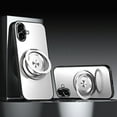 thumbnail image 1 of Phone Case for iPhone 16 Plus, With 360° Rotatable Ring Holder Invisible Stand [Compatible with MagSafe] Ultra Slim Men Women Shockproof Anti-fall Protective Phone Cover,Silver, 1 of 6