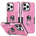 thumbnail image 1 of Phone Case for iPhone 16 Pro Case, iPhone 16 Pro Phone Case Built in 360 Rotating Ring Stand, Luxury Heavy Duty Armor Hard PC Soft TPU Slim Phone Case for iPhone 16 Pro - Pink, 1 of 9