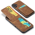 thumbnail image 1 of Phone Case for iPhone 17, Back Credit Card Holder Wallet Cover Study Kickstand PU Leather Magnetic Clasp RFID Blocking Case for iPhone 17 Cases Women, Brown, 1 of 8