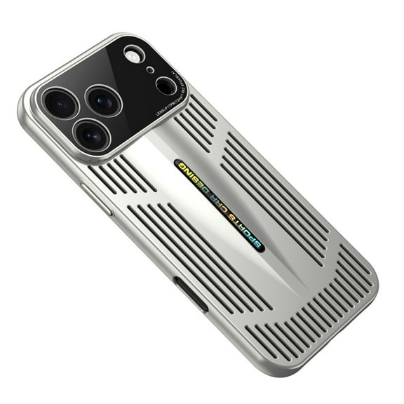 Phone Case for iPhone 17 Pro, Heat dissipation Cooling Luxury Lightweight Anti-Scratch Anti-Fingerprint Shockproof Ultra Slim Plating PC Material Breathable Cover for iPhone 17 Pro, Silver
