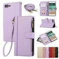 thumbnail image 1 of Phone Case for iPhone 7 / 8 / SE 2022 & 2020 Wallet Cover with Crossbody Shoulder Strap and Leather [RFID Blocking] Credit Card Holder Pocket Stand Cell Accessories Mobile Flip Purse,Purple, 1 of 9
