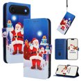 thumbnail image 1 of Phone Case for iPhone Air, Luxury Christmas Pattern Card Slots Cash Pocket Magnetic Clasp Full Body Protection Shockproof Kickstand Wallet Flip Case with Wrist Strap for iPhone Air, D, 1 of 9