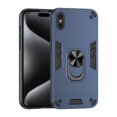 thumbnail image 1 of Phone Case for iPhone X/XS Hybrid Case with Ring Kickstand, Heavy Duty Protection Armor Case with Comfortable Grip Support Magnetic Car Mount for iPhone X/XS - Navyblue, 1 of 7