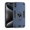 thumbnail image 1 of Phone Case for iPhone XS Max Hybrid Case with Ring Kickstand, Heavy Duty Protection Armor Case with Comfortable Grip Support Magnetic Car Mount for iPhone XS Max - Navyblue, 1 of 7