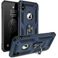 thumbnail image 1 of Phone Case for iPhone Xs Max,[ Military Grade ] 15ft. Drop Tested Protective Case with Magnetic Car Mount Ring Holder Stand Cover for iPhone Xs Max - Blue, 1 of 6