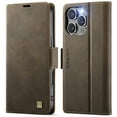 thumbnail image 1 of Phone Case for iPhone iPhone 16 Pro 6.3-inch Magnetic Wallet Phone Case Protective Leather Case with Card Holder Function Shockproof Flip Case,Brown,For iPhone 16 Pro, 1 of 18