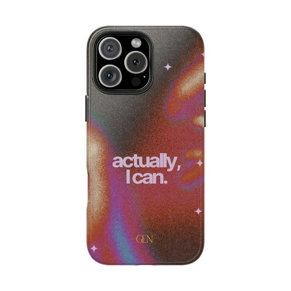 Phone Cases Cover, Actually I can Motivational Phone Case – Inspirational Gradient Design Cover Cases for iPhone 16 Pro Max, 16 Plus, 15, 14, 13, 12, 11, X, Samsung Galaxy S25, S24, S23, S22, S34