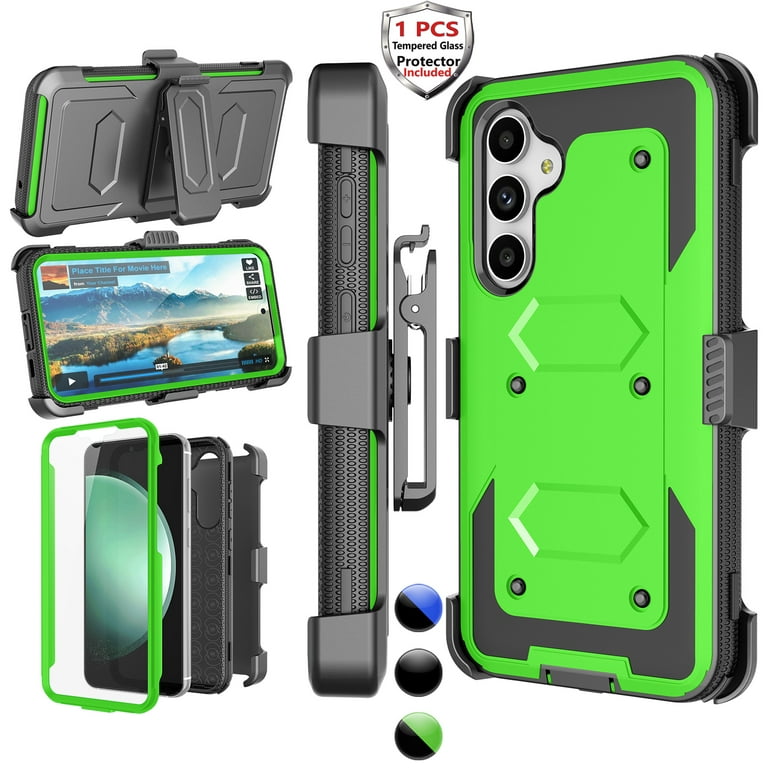 For Samsung Galaxy S23 FE 5G Case, 2 in 1 PC Phone Case for Galaxy S23 FE  5G 6.4 2023 Case, Heavy Duty Rubber & Rugged Shockproof Full Body  Protection Case Cover 