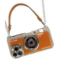 thumbnail image 1 of Phone Cases for iPhone 13 Pro, Cute Camera Design, 3D Vintage Camera Cover Phone Case with Wrist Strap & Long Lanyard (Brown, iPhone 13 Pro), 1 of 14