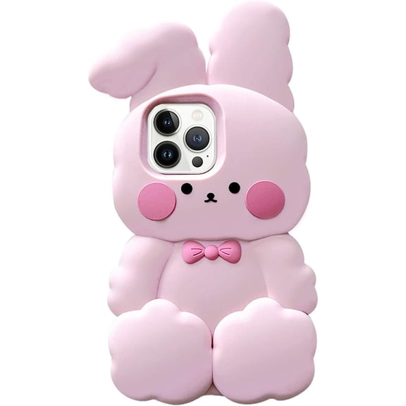 Phone Cases for iPhone 13 Pro Max for Women Girls, 3D Silicone Retro Classic Creative Soft Rubber Bumper Cover Cool Fun Thick Protective Case Apply to iPhone 13 Pro Max (Rabbit)