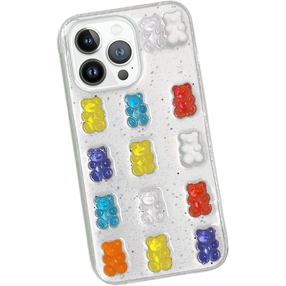 Phone Cases for iPhone 7 Plus 8 Plus Case Clear, 3D Kawaii Camera Lens Protector Cover Phone Cases Silicone Compatible with iPhone 7 Plus / 8 Plus (Bears)