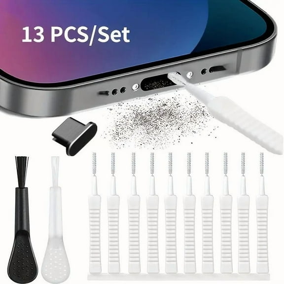 Phone Charge Port Cleaning Tool Kit, Anti-Clogging Mini Brushes Cleaner for Speaker and Receiver, Multifunctional Cleaning Tool, for Charging Port, Speaker, Camera, Headphones