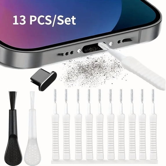 Phone Charge Port Cleaning Tool kit,Cleaning Brush Cleaning Tool Set Phone Cleaning Kit Anti-Clogging Mini Brushes Cleaner for Speaker and Receiver, Multifunctional Cleaning Tool