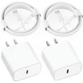 thumbnail image 1 of Phone Charger 2Pacsk 3 Ft Charging Cable and  Wall Charger Power Adapter Plug Block Compatible iPhone 12 pro max 11 X/8/8 Plus/7/7 Plus/6/6S/6 Plu/5S/SE/Mini/Air/Pro Cases,, 1 of 6