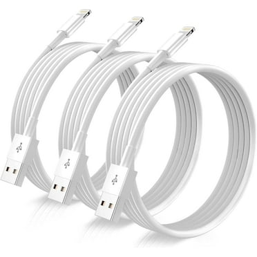 ZAP 3 Pack 6FT i-Phone Charger, Fast Charging USB A Cable Compatible with iPhone 14/13/12/11/Pro, iPad, White