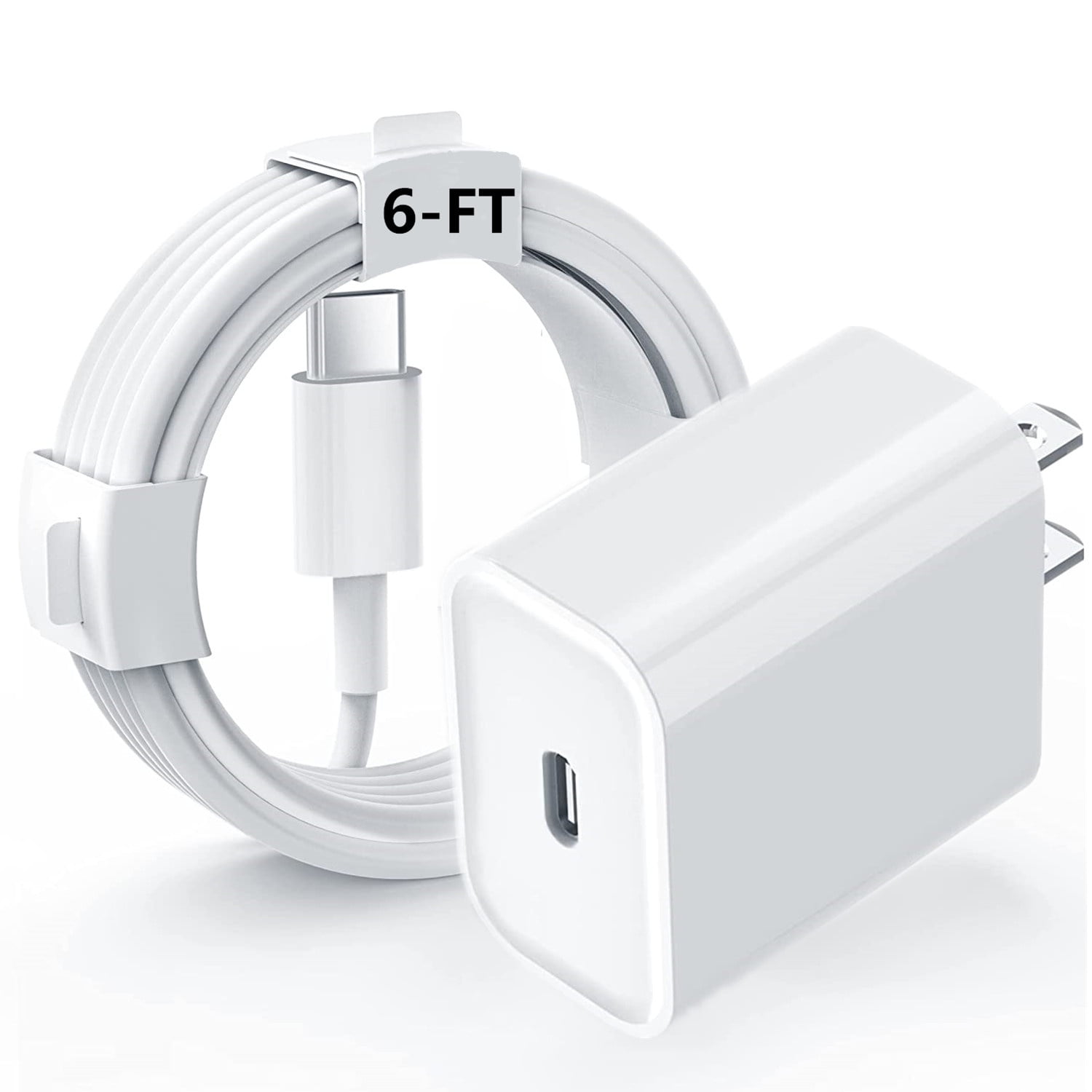 Phone Charger 6Ft Charging Cable and 20W PD USB-C Wall Charger Power Adapter Plug Block Compatible with iPhone 14/13/12/11/SE/XS/XR/8 series