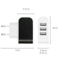 thumbnail image 1 of Phone Charger Portable USB Charger Block,3-Port USB A Charger, Fast Multi-Device Charger, Must-Have 3.1A USB Port Wall Home Travel AC Charger Adapter For EU Plug Travel Essentials, 1 of 2