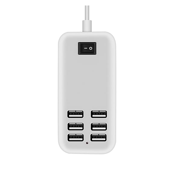 Phone Charger USB HUB,6 USB Ports 20W 3A Desktop Wall Socket Charging Extension Socket Power Adapter For Phone Tablets Smartphones, Home Office Use ,Easy to Use
