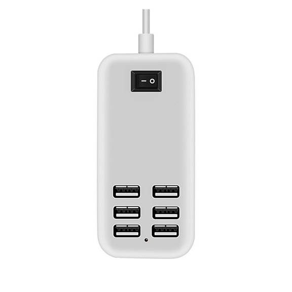 Phone Charger USB HUB,6 USB Ports 20W 3A Desktop Wall Socket Charging Extension Socket Power Adapter For Phone Tablets Smartphones, Home Office Use ,Multi-Device Charger