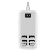 Phone Charger USB HUB,6 USB Ports 20W 3A Desktop Wall Socket Charging Extension Socket Power Adapter For Phone Tablets Smartphones, Home Office Use ,No More Cable Clutter