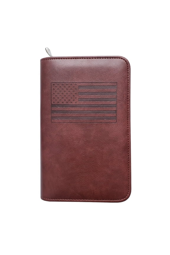 Phone Charging Passport Holder – Fast Charging Power Bank, RFID Blocking Travel Wallet, 13 Variations, Travel Accessories (Brown USA)