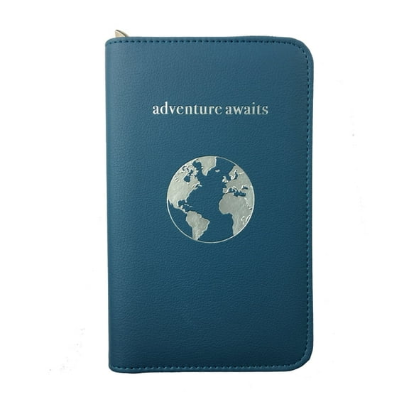 Phone Charging Passport Holder – Fast Charging Power Bank, RFID Blocking Travel Wallet, 13 Variations, Travel Accessories (Cerulean)