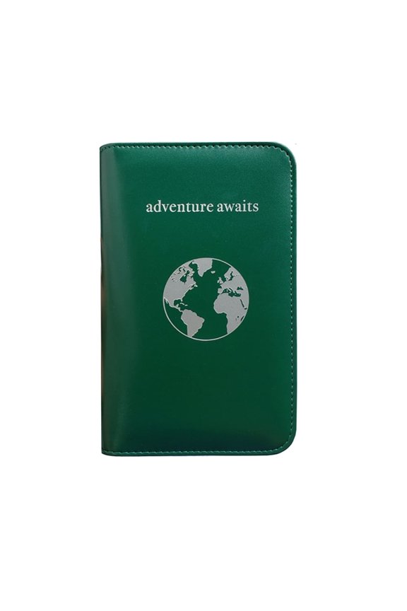 Phone Charging Passport Holder – Fast Charging Power Bank, RFID Blocking Travel Wallet, 13 Variations, Travel Accessories (Emerald)