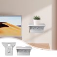 thumbnail image 1 of Phone Charging Shelf, Wall Socket Bracket, Organizer, Folding Space Saving, for Home Office, Outlet Storage Holder | White KTFgvq, 1 of 8