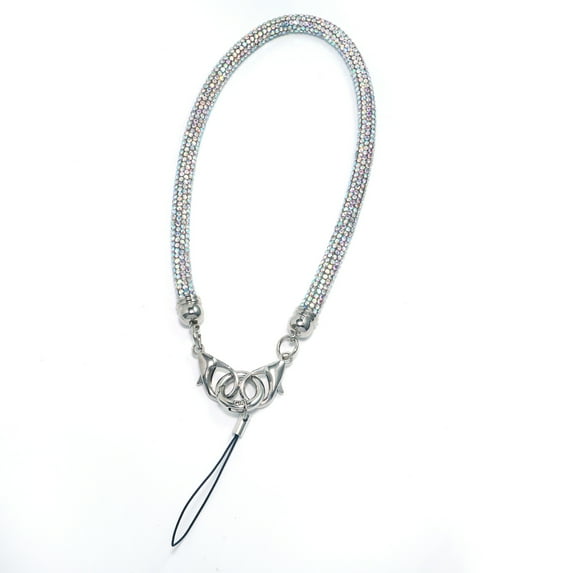 Phone Charm Chain Diamond Wrist strap Rhinestone Bling Glitter Lanyard String Bracelet Keychain Ring Hook Cute Fashion for Women,Dazzling Colorful