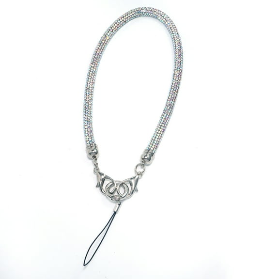 Phone Charm Chain Diamond Wrist strap Rhinestone Bling Glitter Lanyard String Bracelet Keychain Ring Hook Cute Fashion for Women,Dazzling Colorful