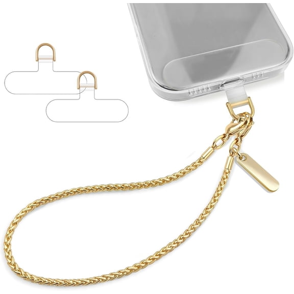 Phone Charm Strap Chain Wristlet for case Hands- Phone Wrist Strap with 2 Tether Tabs Anti strap for Women & Girls Travelling & Parties(Honey )