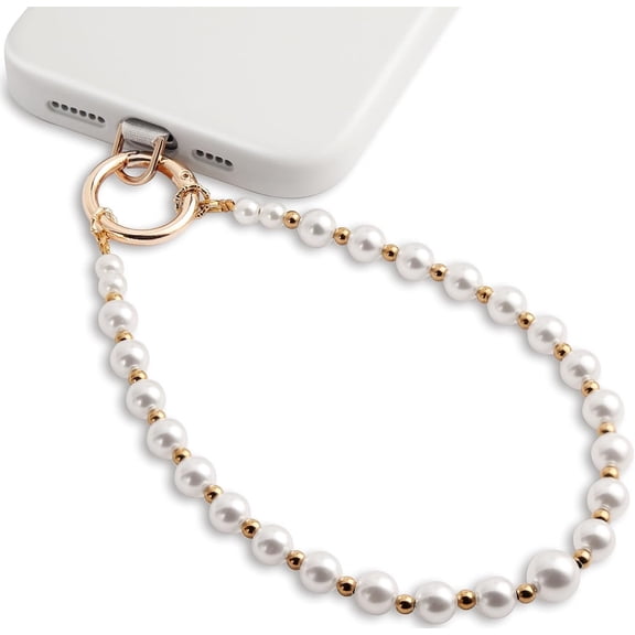 Phone Charm for Women, Anti- Phone Wrist Strap, Hands-Free & Beaded Chain, Detachable Lanyard with Tether Tab