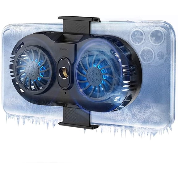 Phone Cooler, Cellphone Radiator with Dual Semi-Conductor Cooling Chip, Mobile Phones with a Width of 6 to 8 cm for Tiktok Live Streaming, Outdoor Vlog, Mobile Gaming.