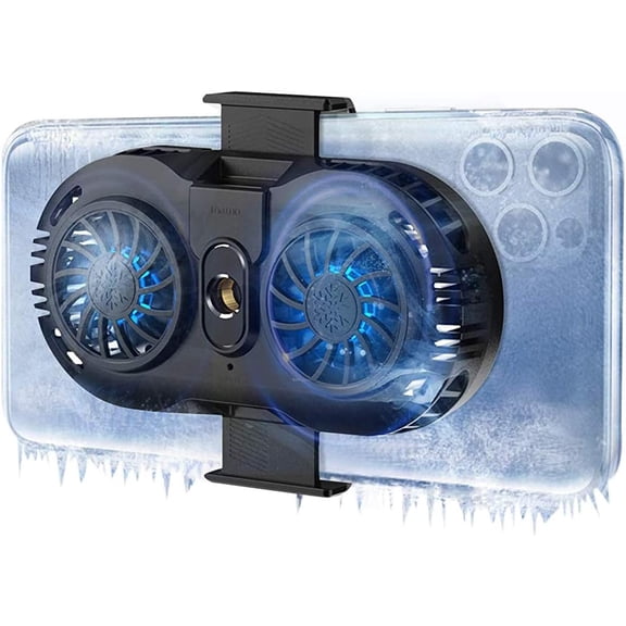 Phone Cooler, Cellphone Radiator with Dual Semi-Conductor Cooling Chip, Mobile Phones with a Width of 6 to 8 cm for Tiktok Live Streaming, Outdoor Vlog, Mobile Gaming.